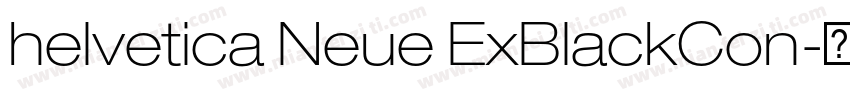 helvetica Neue ExBlackCon字体转换